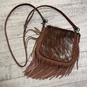 New cowhide crossbody purse